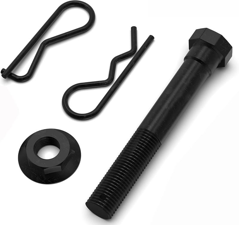 eVerHITCH Anti-Rattle Hitch Pin Bolt with Keeper Grip Clip Kit (Fits 2" Receivers, Black) - Image 1